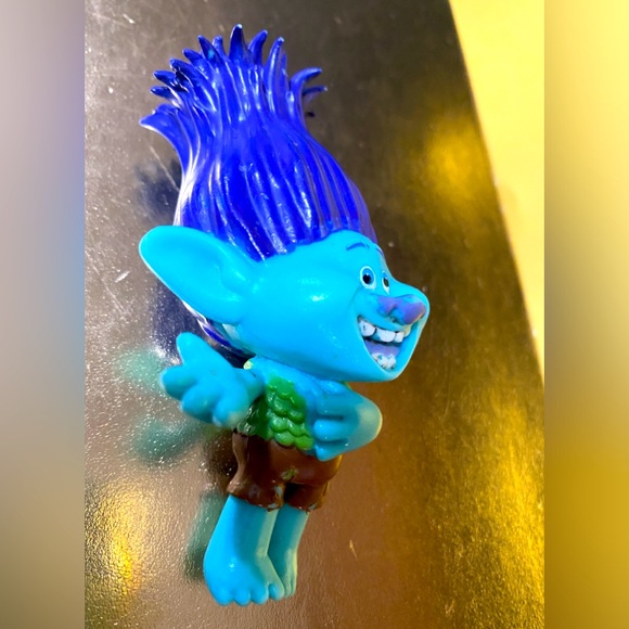 TROLLS WORLD TOUR BRANCH TROLL BLUE PVC COLLECTIBLE FIGURE DREAMWORKS 4” - Picture 4 of 7